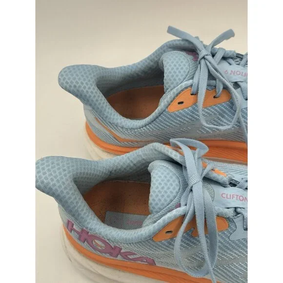 Hoka One One Womens Clifton 9 1127896 ABIW Blue Running Shoes Sneakers Sz 11B - Picture 6 of 15